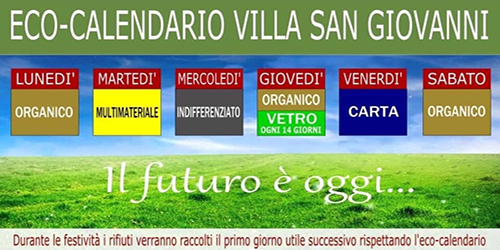 Raccolta differenziata a Villa San Giovanni: ecco il calendario e i costi del servizio