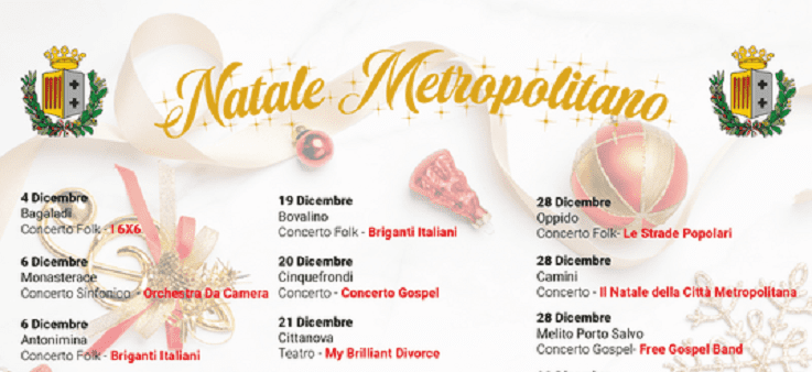 Al via il “Natale Metropolitano”, tutti gli eventi in programma