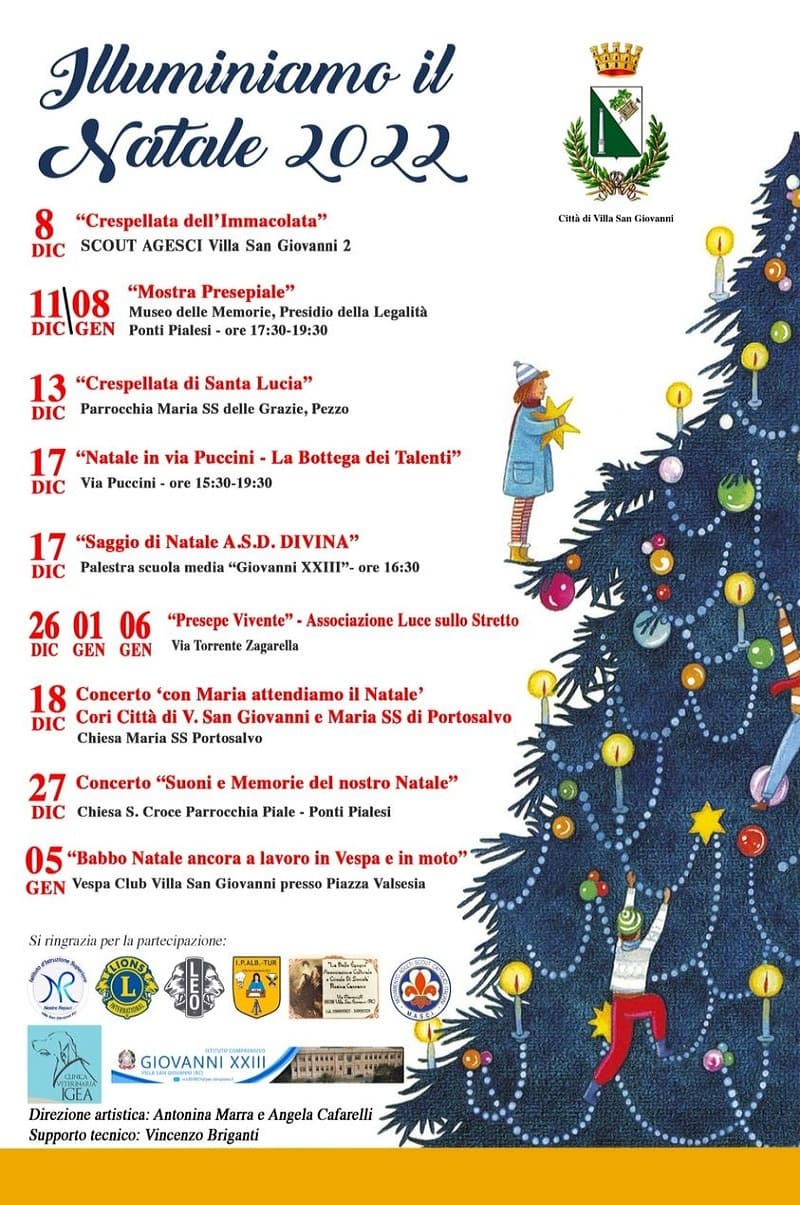 Villa San Giovanni: il programma "Illuminiamo il Natale" 2022